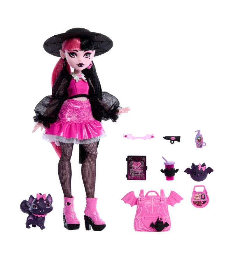 Monster High Draculaura Novo Visual Com Pet - Mattel