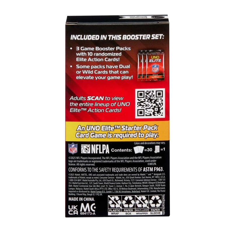 Jogo Uno Elite NFL Expansão - Mattel