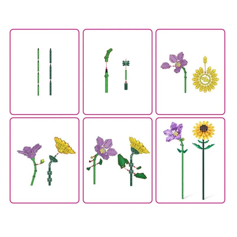 Blocos de Montar Max Premium Flowers