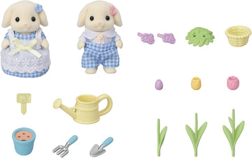 Sylvanian Families Conjunto Jardinagem Irmãos Coelho Floral - Epoch