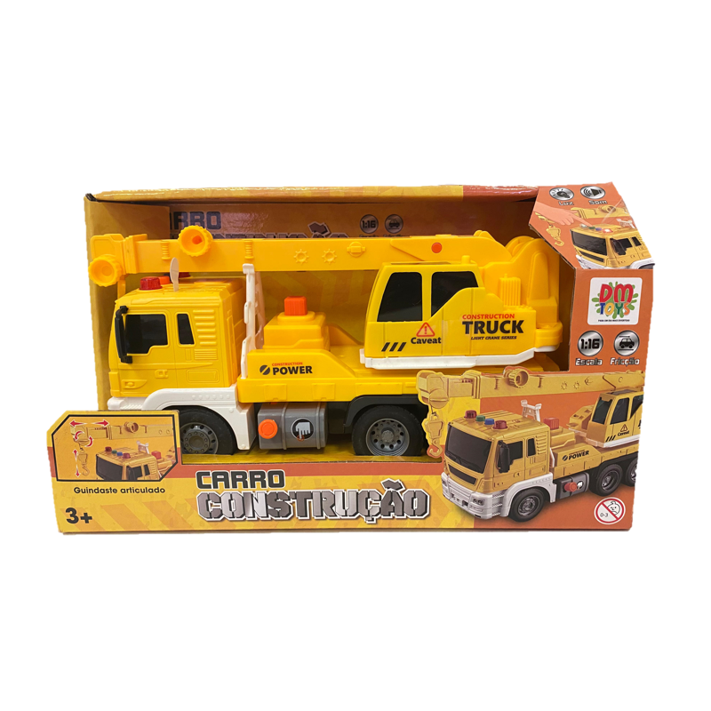 Carrinho a Fricção Caminhão Construção Luz e Som - DM Toys