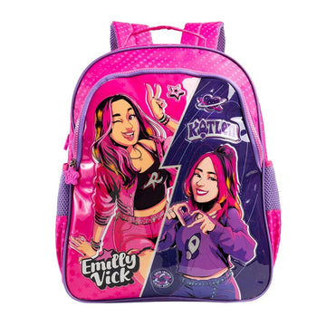 Mochila 16 Emilly Vick &amp; Katlen – Estilo e Personalidade que brilham na escola!