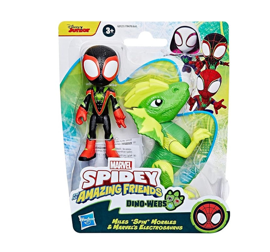 Boneco Spidey Miles Morales E Electrosaurus - Hasbro