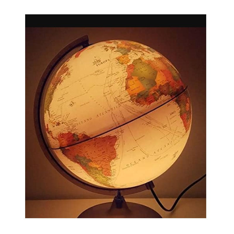 Globo Terrestre 30cm Antigo Discovery Creation com Luz