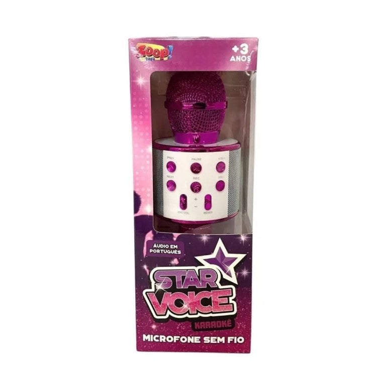 Microfone Infantil Star Voice Bluetooth Rosa - Zoop Toys