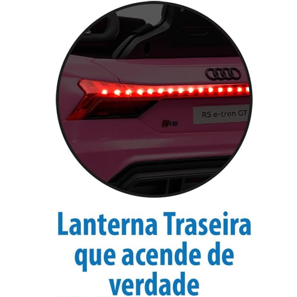 Audi RS E-tron GT R/c Elétrico 12v Rosa - Bandeirantes