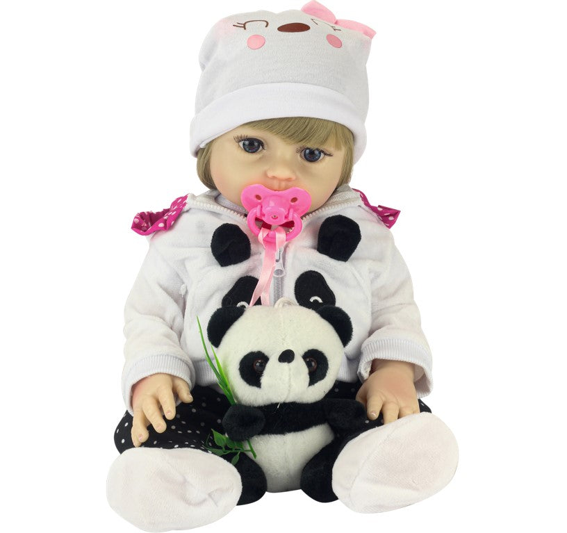 Boneca Bebê Reborn Realista Olhos Azuis com Acessórios Baby Star