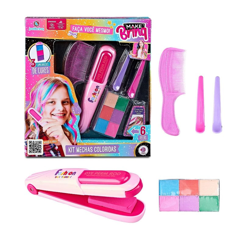 Kit Make Brinq Mechas Colorida - Polibrinq