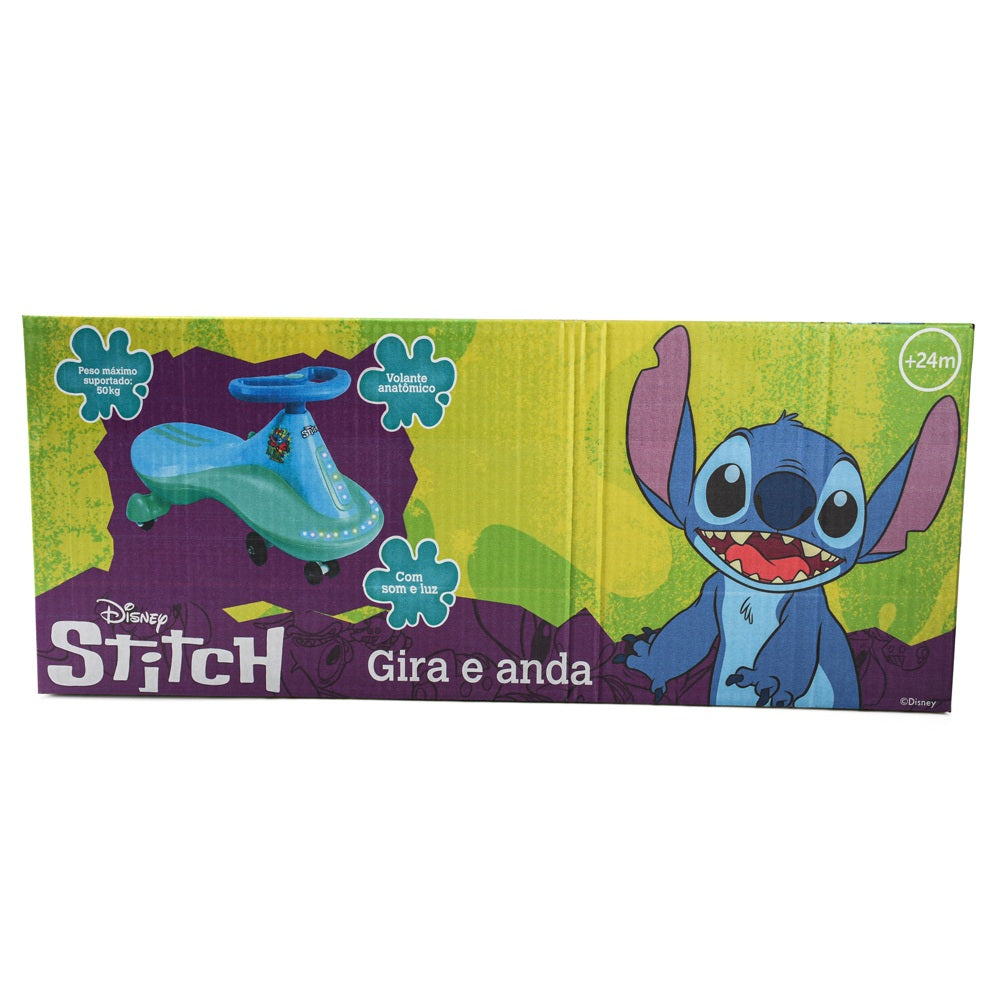 Carrinho Gira e Anda Stitch