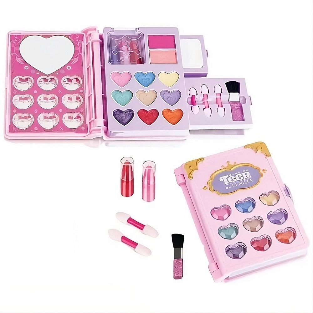 Paleta de Sombras Batom Gloss e Blush Meu Querido Diario - Fenzza