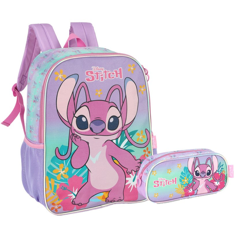 Kit Escolar Angel Disney Luxcel – Mochila e Estojo | Original e Super Fofinho