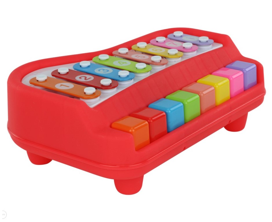 Brinquedo Musical 2 em 1 Xilofone e Piano Infantil
