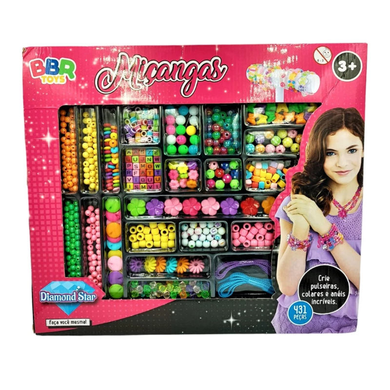 Kit Miçangas Diamond Star 431 Peças - BBR