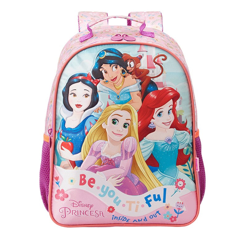 Mochila Escolar Infantil 16 Princesas Disney R2 - Xeryus