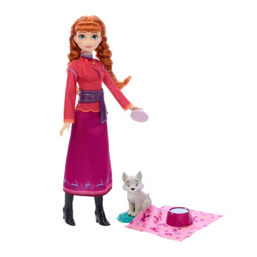 Boneca Anna e Filhote de Lobo com Acessórios - Mattel