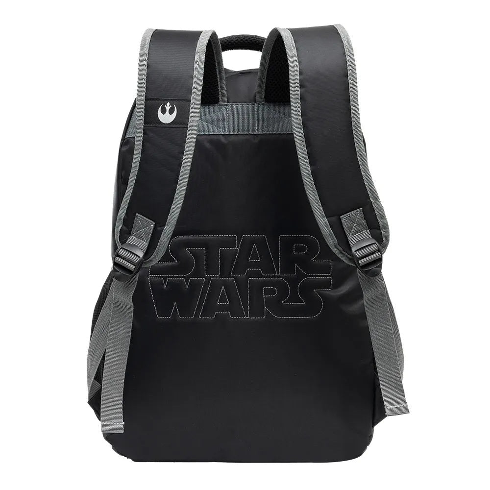 Kit Mochila de Costas G + Estojo Star Wars Xeryus Oficial | Painel Acolchoado Preto | Geek Nerd