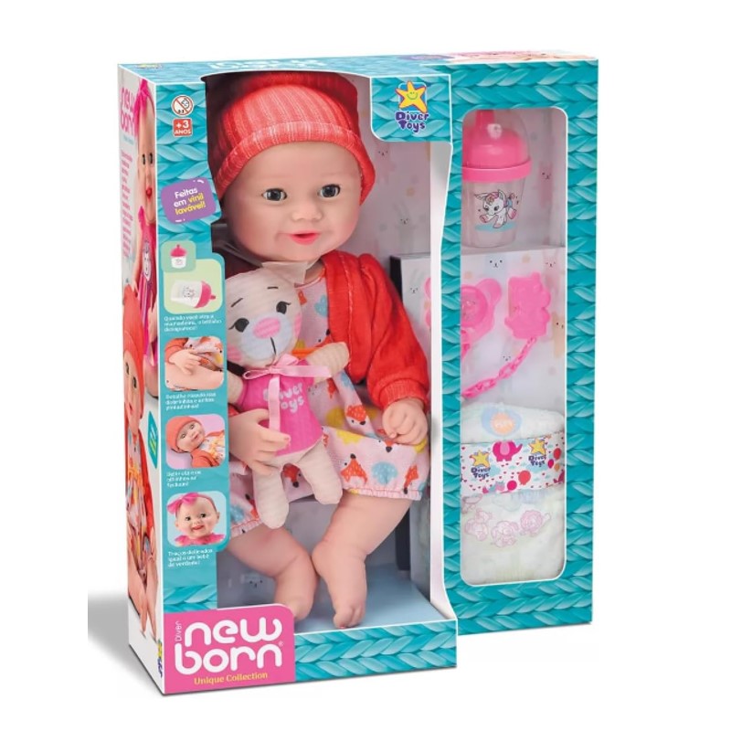 Boneca Bebê Newborn Unique Collection - DiverToys