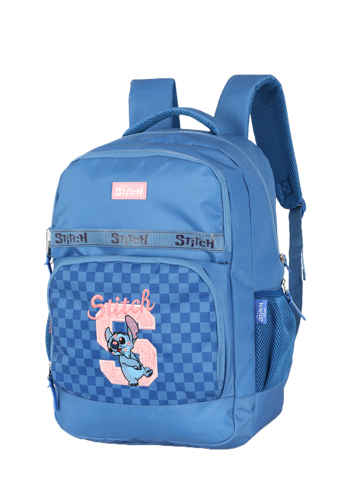 Mochila Stitch Azul Xadrez – Luxcel Oficial Disney