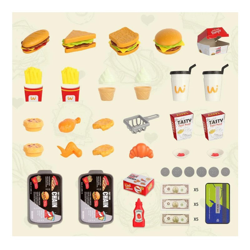 Mini Conjunto De Brinquedos Fast Food - SHINY TOYS
