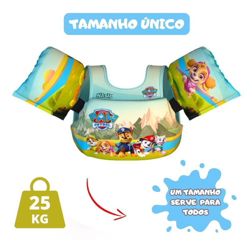 Bóia Infantil Colete Salva Vidas Nash Patrulha Canina