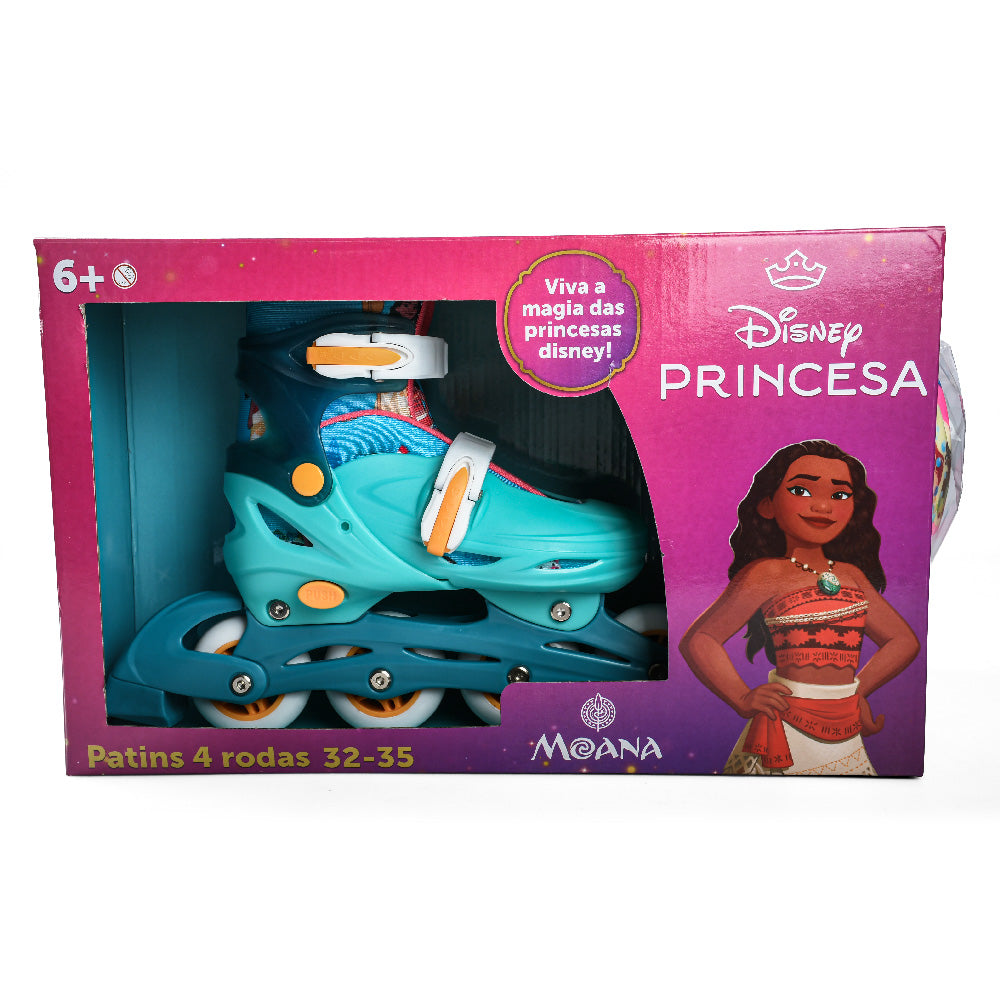 Patins Moana Com Kit de Proteção