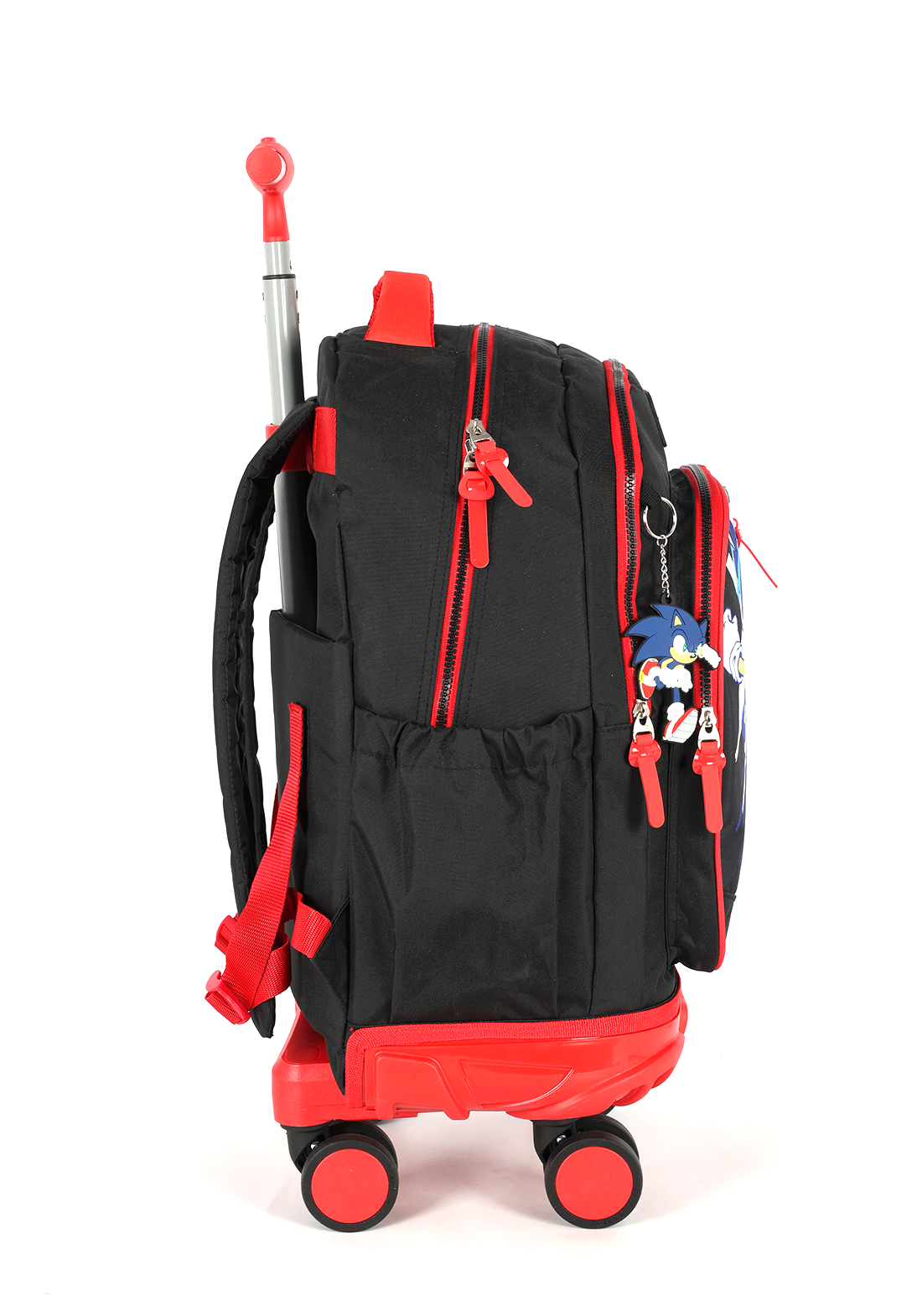 Kit Escolar Mochila de rodinhas Lancheira e Estojo Sonic e Shadow Luxcel