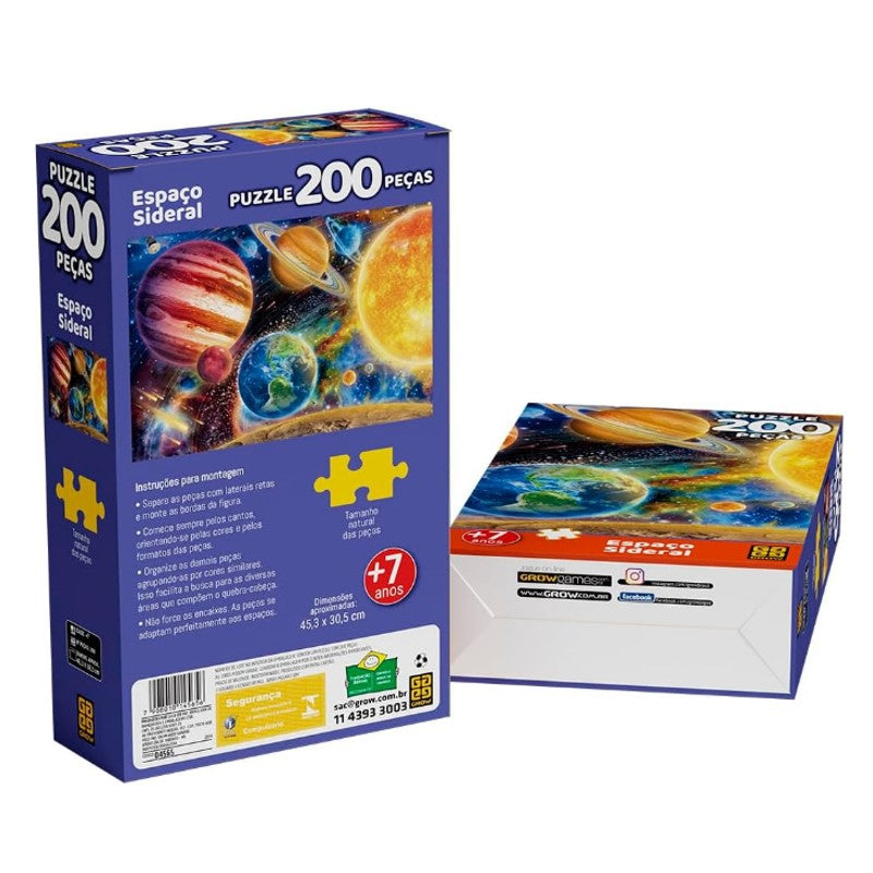 Quebra-cabeça 200 Peças Espaço Sideral - Grow