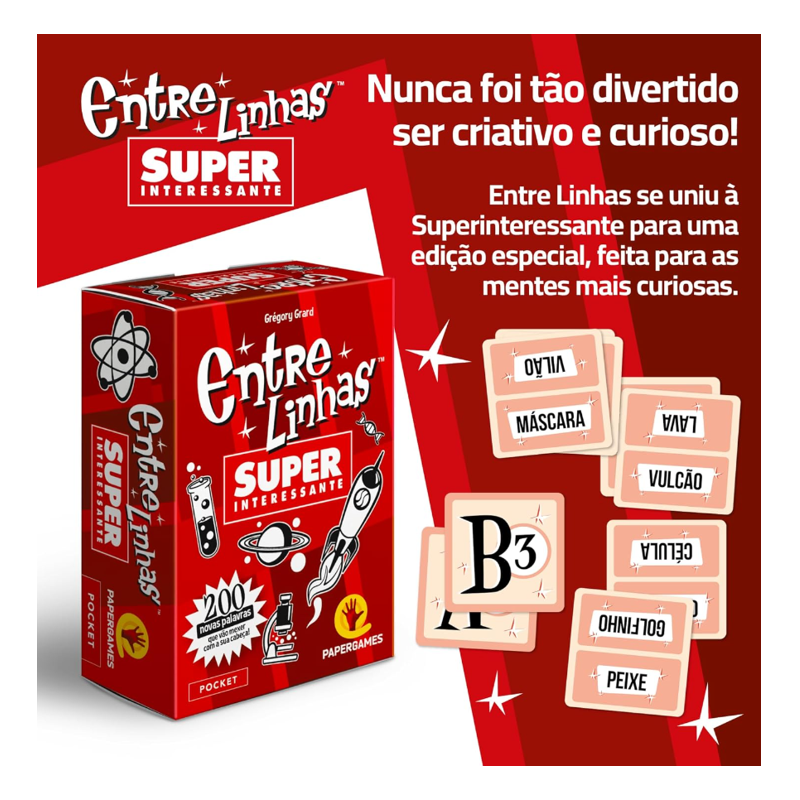 Jogo de Cartas Entre Linhas Superinteressante - Papergames