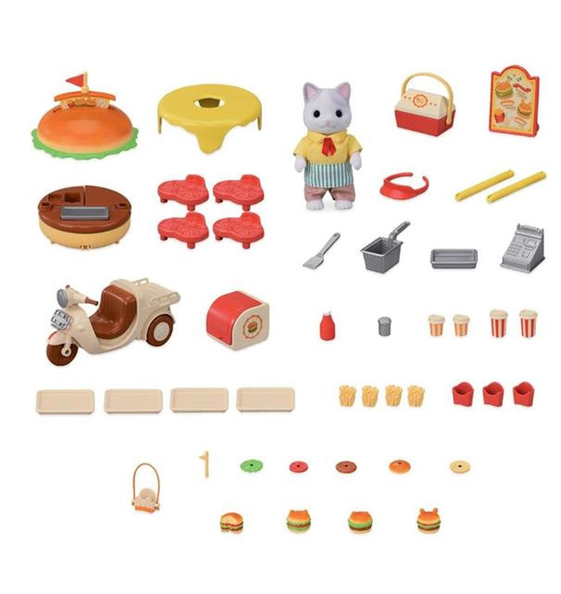 Sylvanian Families Conjunto Quiosque De Hambúrguer - Epoch