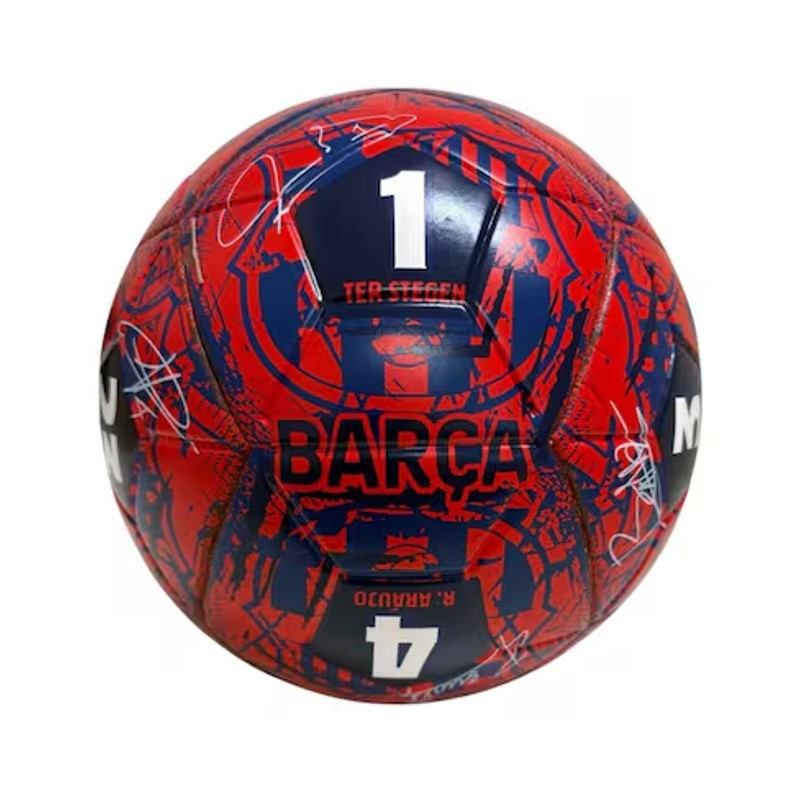 Bola de Futebol Nº5 Barcelona Assinaturas Vermelha