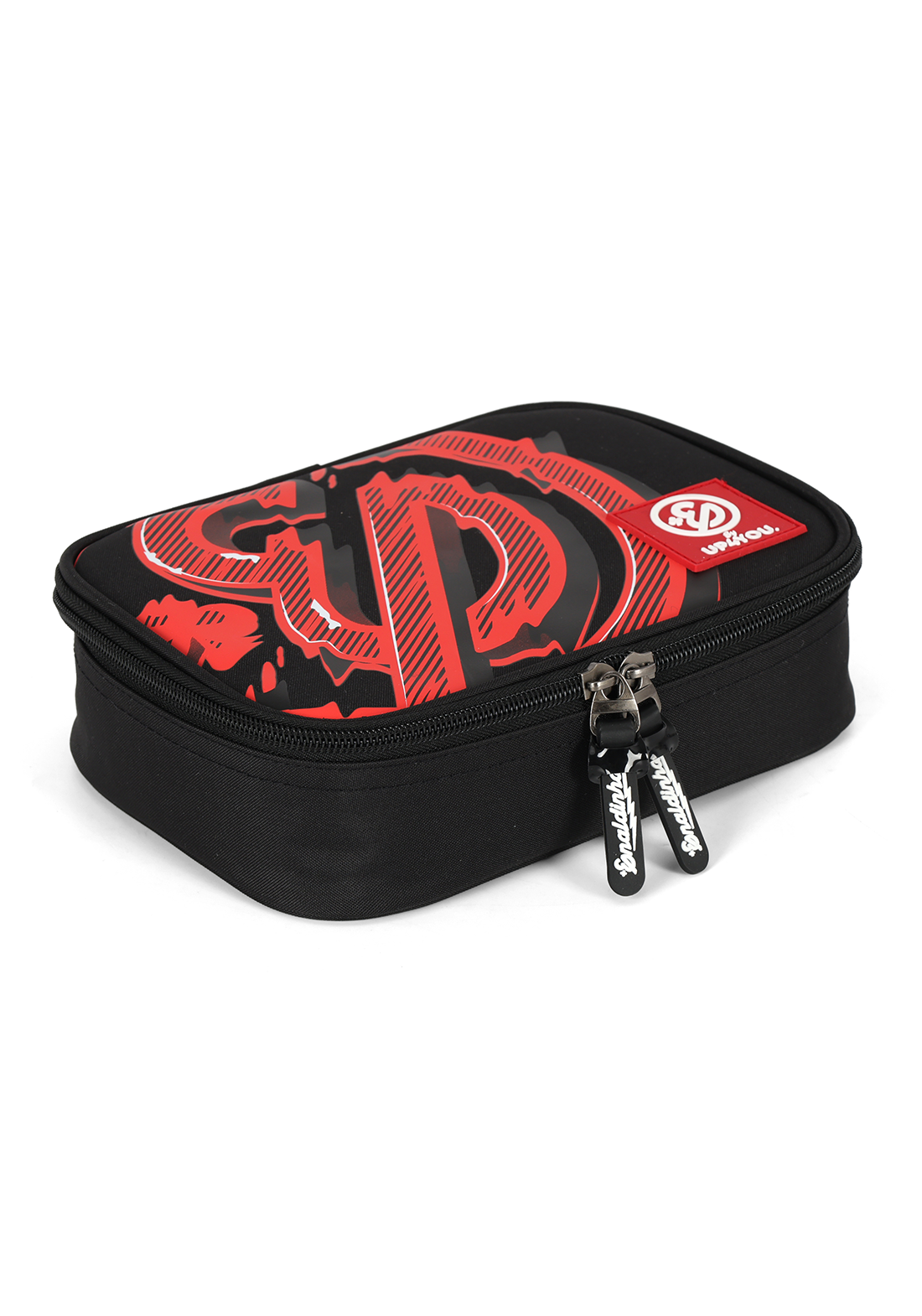 Kit Mochila de Costas G + Estojo Box Enaldinho Oficial | Preto e Vermelho | Up4You | 2 Peças