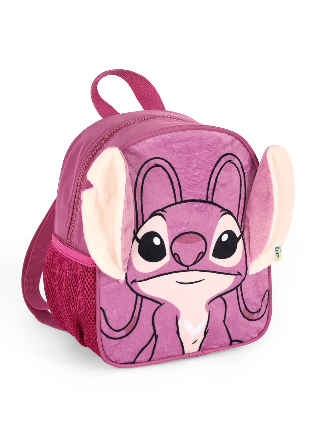 Lancheira Térmica Angel Stitch Disney Luxcel | Pink Roxa Pelúcia 3D | Com Orelhas