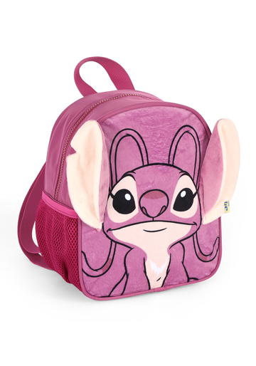 Lancheira Térmica Angel Stitch Disney Luxcel | Pink Roxa Pelúcia 3D | Com Orelhas