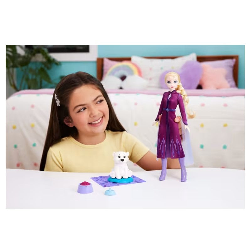 Boneca Elsa Com Urso Polar Bebê - Mattel