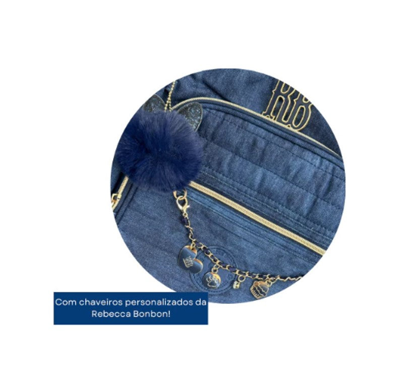 Mochila de Costas Juvenil Jeans Rebecca Bonbon RB24666