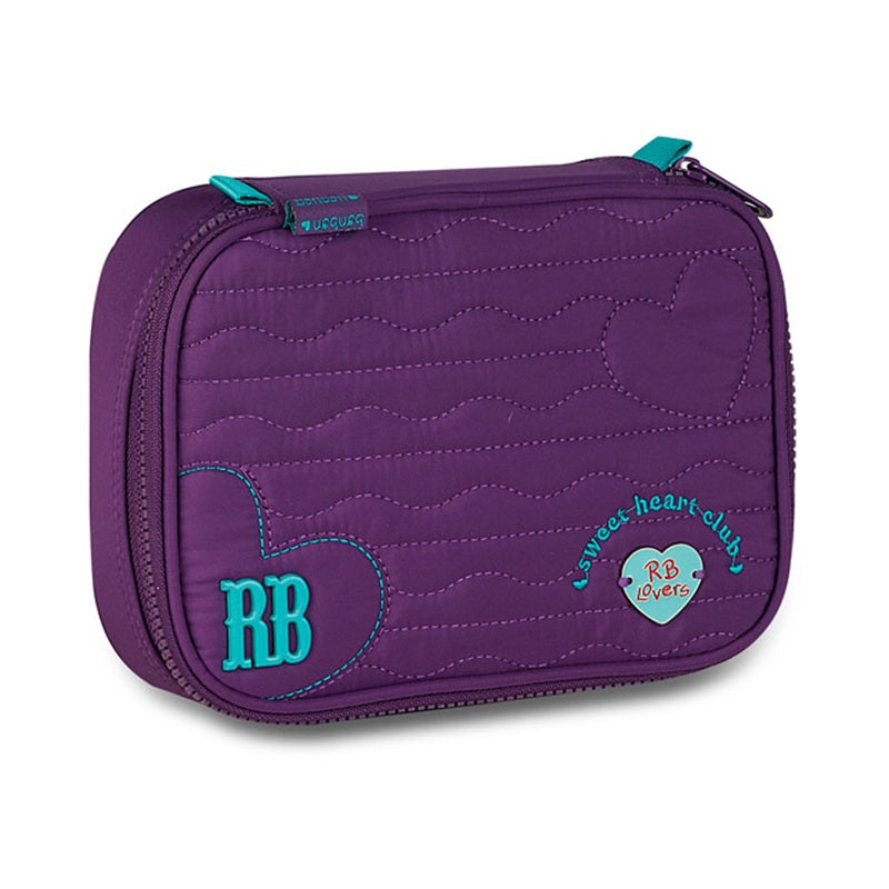 Kit Completo Mochila Lancheira Estojo Rebecca Bonbon RB Clio Roxo Original
