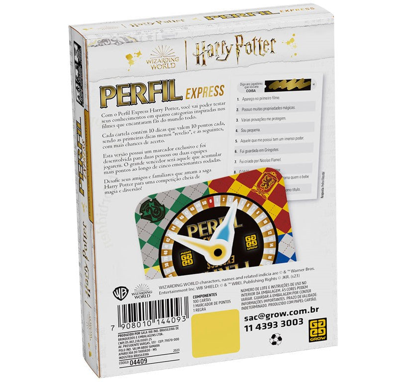 Jogo Perfil Express Harry Potter - Grow