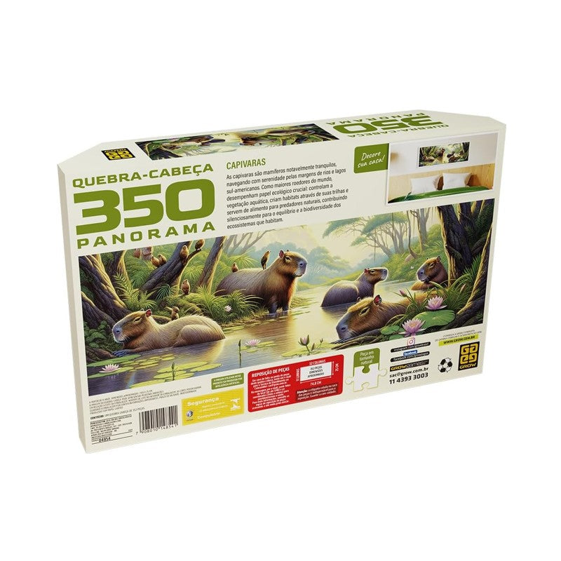 Quebra Cabeça 350 Peças Panorama Capivaras - Grow