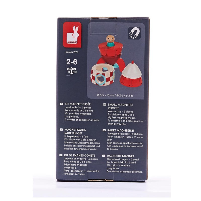 Foguete Magnético Vermelho em Madeira - Maped