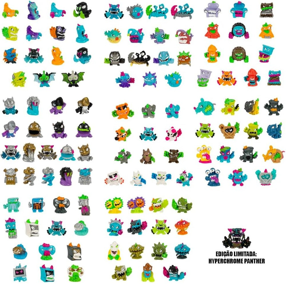 Tubo De Ensaio Com 2 Mini Bonecos Swarms Mrbeast Lab