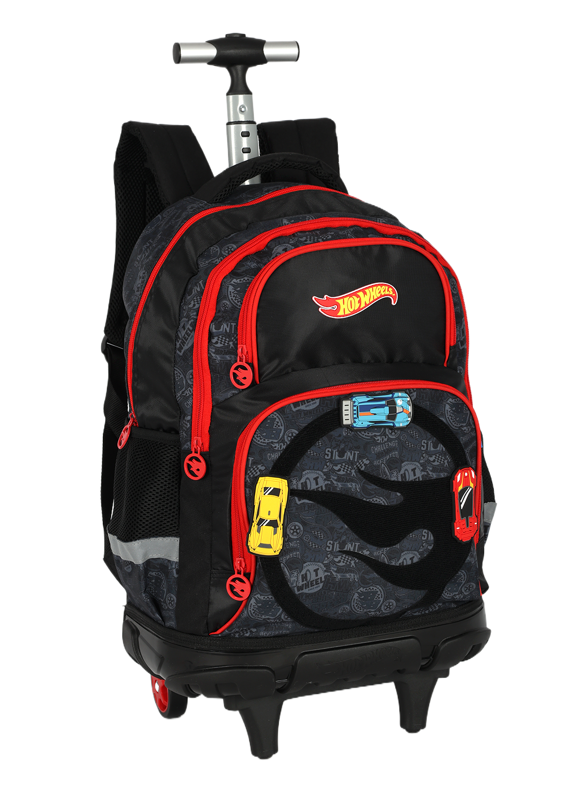 Mochila Hot Wheels Preta com Rodinhas
