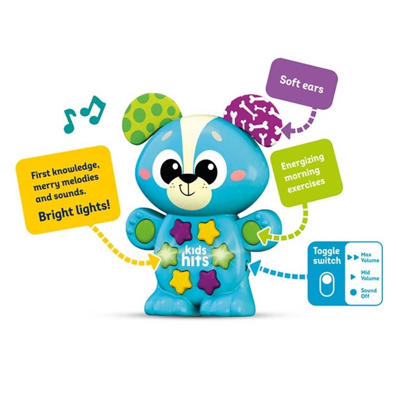 Cachorrinho Musical Azul - Shiny Toys