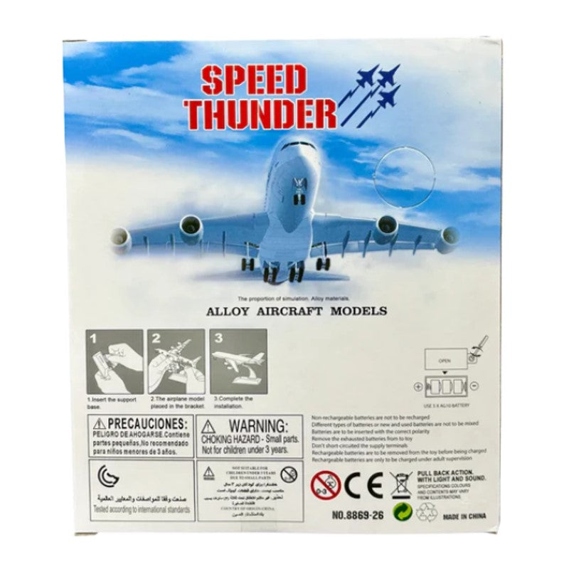 Avião de Brinquedo Airliner com luz e som - SHINY TOYS