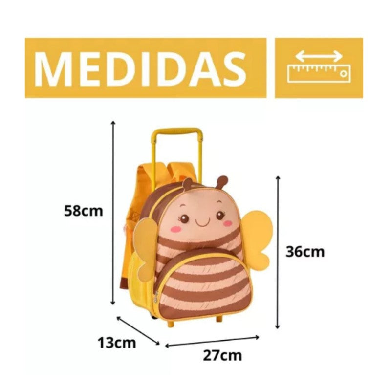 Mochila De Rodinha Infantil Clio Pets Escola - Clio