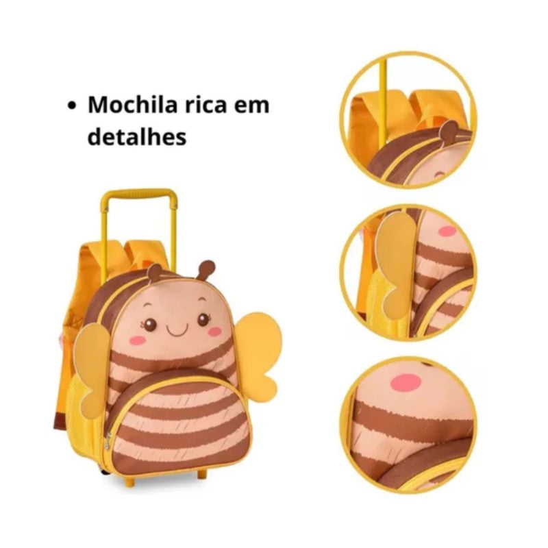 Mochila De Rodinha Infantil Clio Pets Escola - Clio