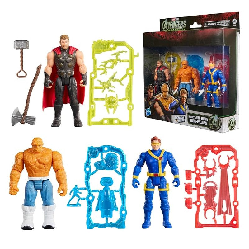 Marvel Avengers Doomsday ActionVerse Pack com 3 Figuras de Ação - Hasbro
