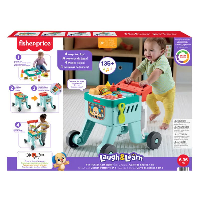 Fisher-Price Andador Carro de Snacks 4 em 1 - Mattel
