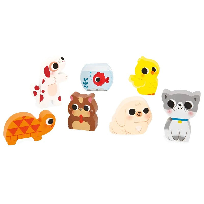 Encaixa Formas 3D Animais De Estimação - Janod