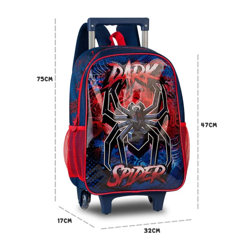 Mochila Escolar Infantil de Rodinhas Dark Spider - Clio Style
