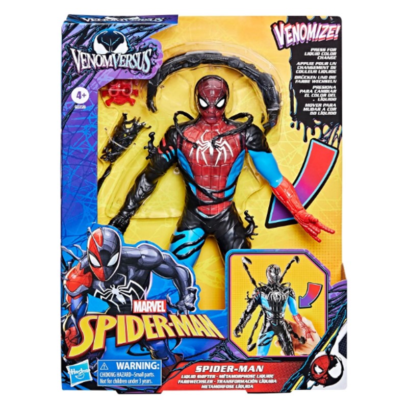 Boneco Spider-Man VenomVersus Metamorfose Liquida - Hasbro